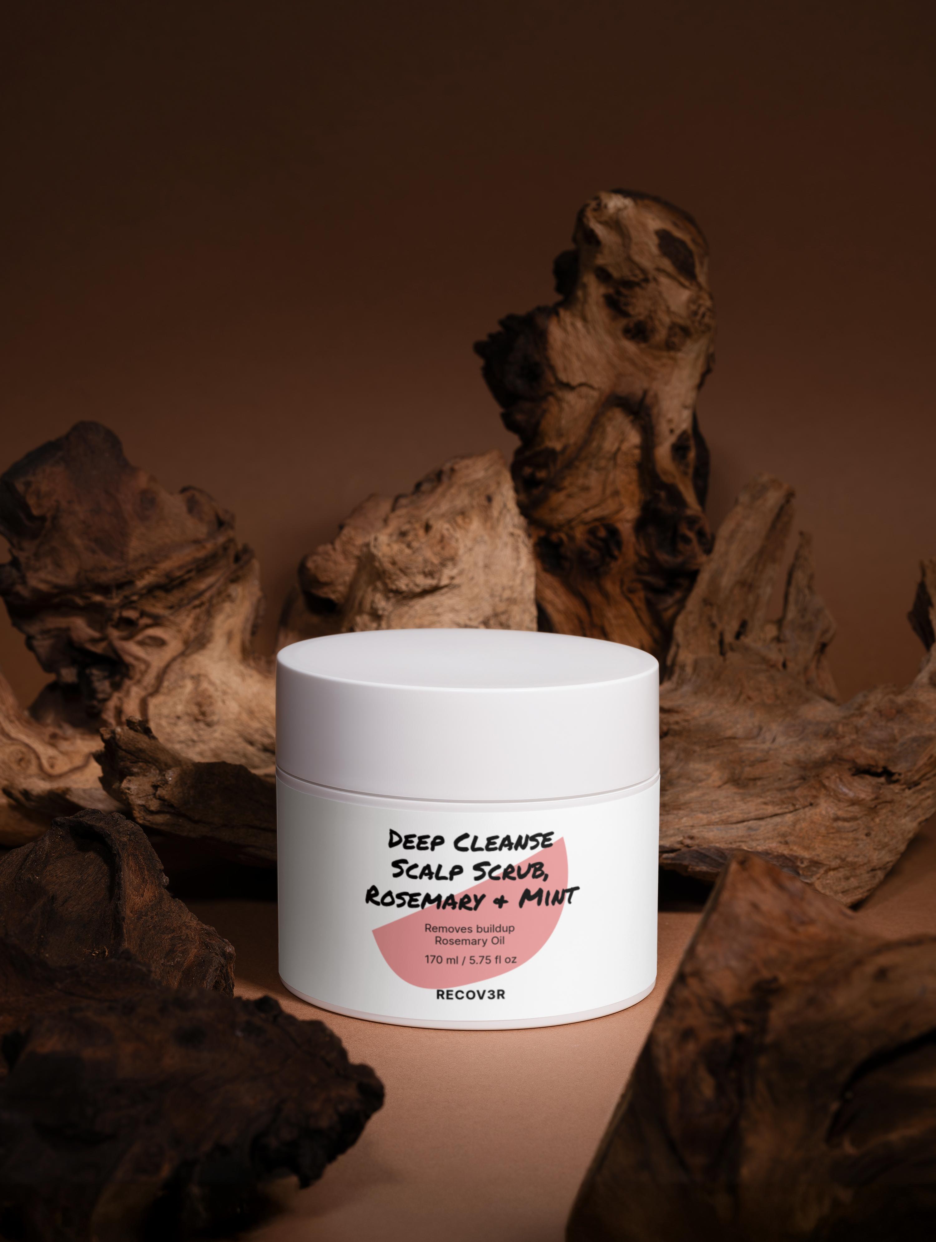 RECOV3R Deep Cleanse Scalp Scrub, Rosemary & Mint